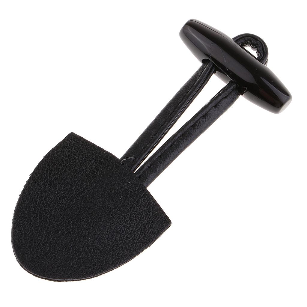 6 Cặp PU Leather Horn Toggle Nút Cho Duffle Coat Fastener Buckle Black