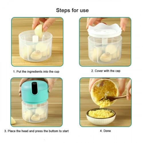 Máy xay mini cầm tay có thể sạc Máy xay tỏi ớt cầm tay dung tích 150ml-250ml