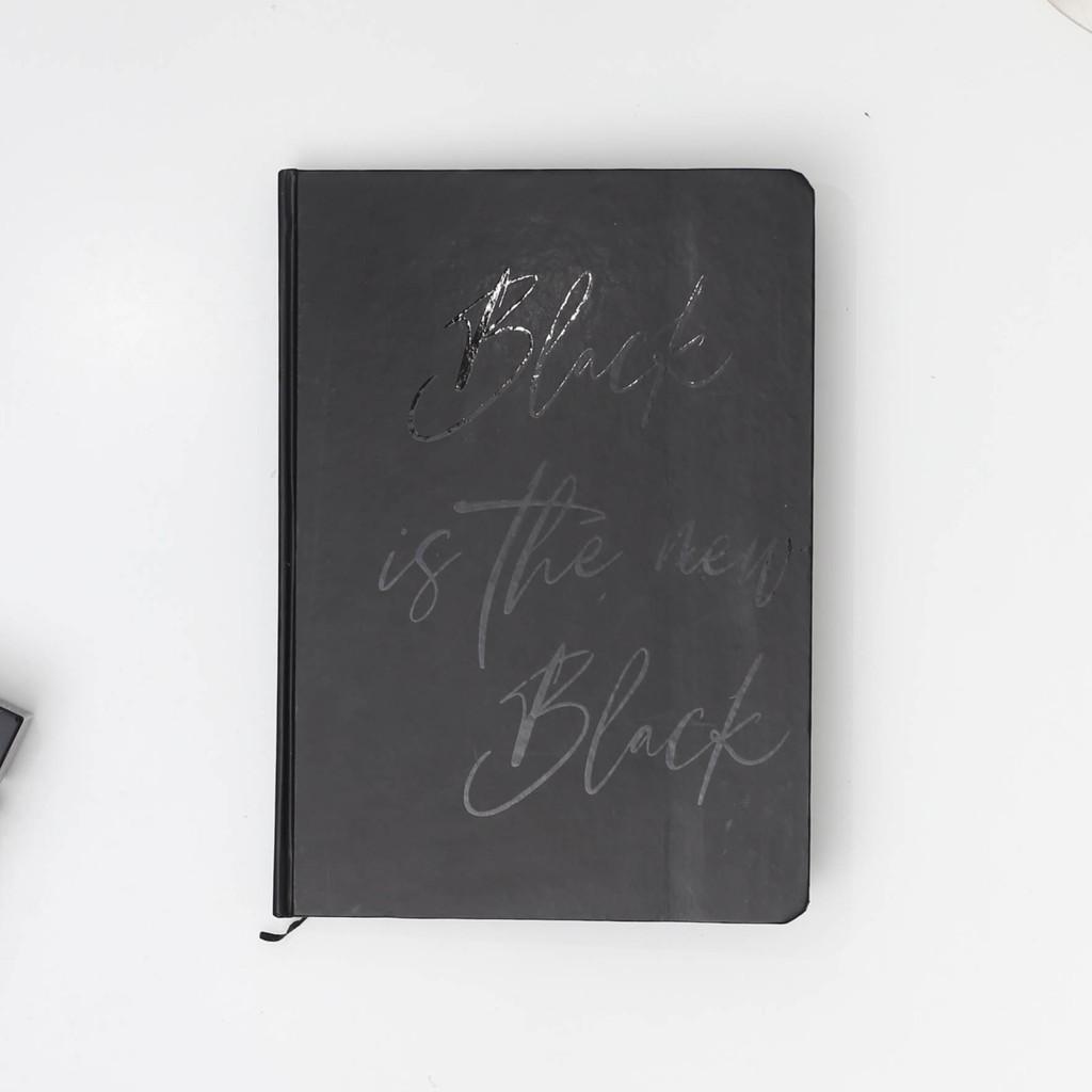 Số tay A5 trơn Đen Crabit 130GSM - Sổ bìa cứng ghi chép, làm bullet journal - Số Black is the new black