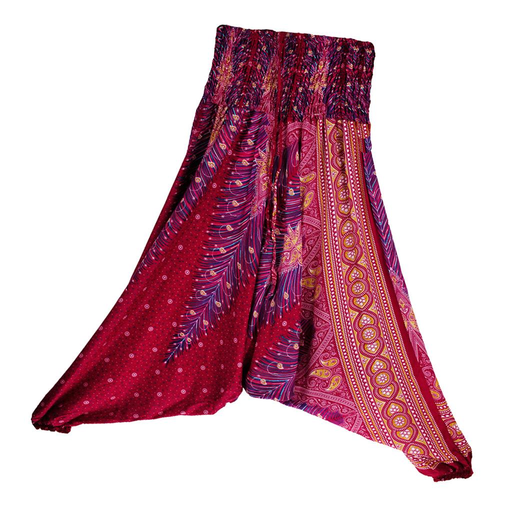 Women Yoga Wide Leg Pants Comfy Harem Pant Floral Print Wide Harem Trouser