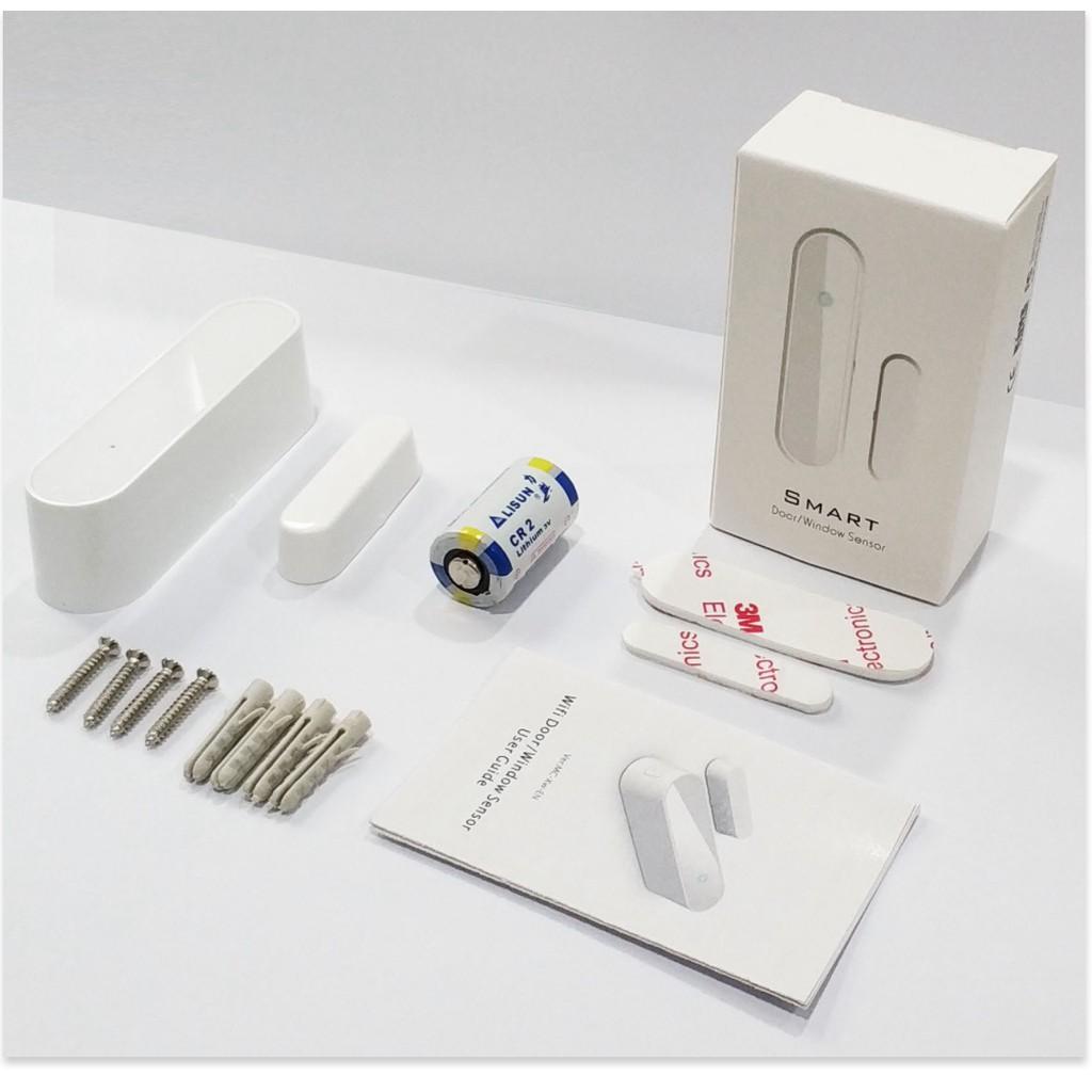 WIFI Door Magnetic Cảm Biến Cửa Điều Khiển Bằng App Giọng Nói Tiếng Việt , Tiếng Anh