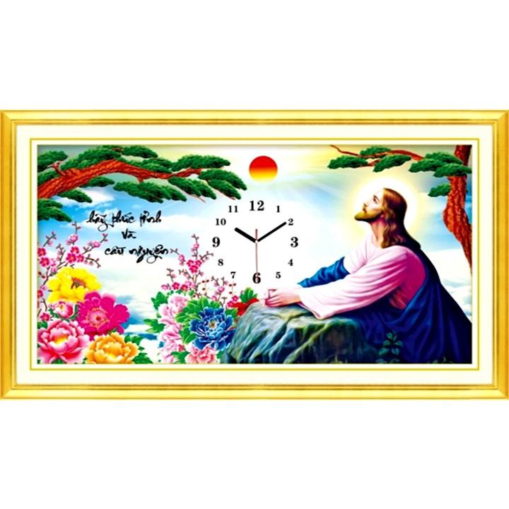 Tranh thêu chữ thập Chúa Jesu LV3169 - tự thêu