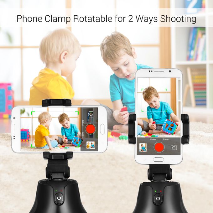 Gimbal AI kiêm giá đỡ điện thoại cảm biến thông minh quay phim chụp hình xoay 360 độ nhận diện khuôn mặt - Auto Smart Following cameraman  ( Giao màu ngẫu nhiên)