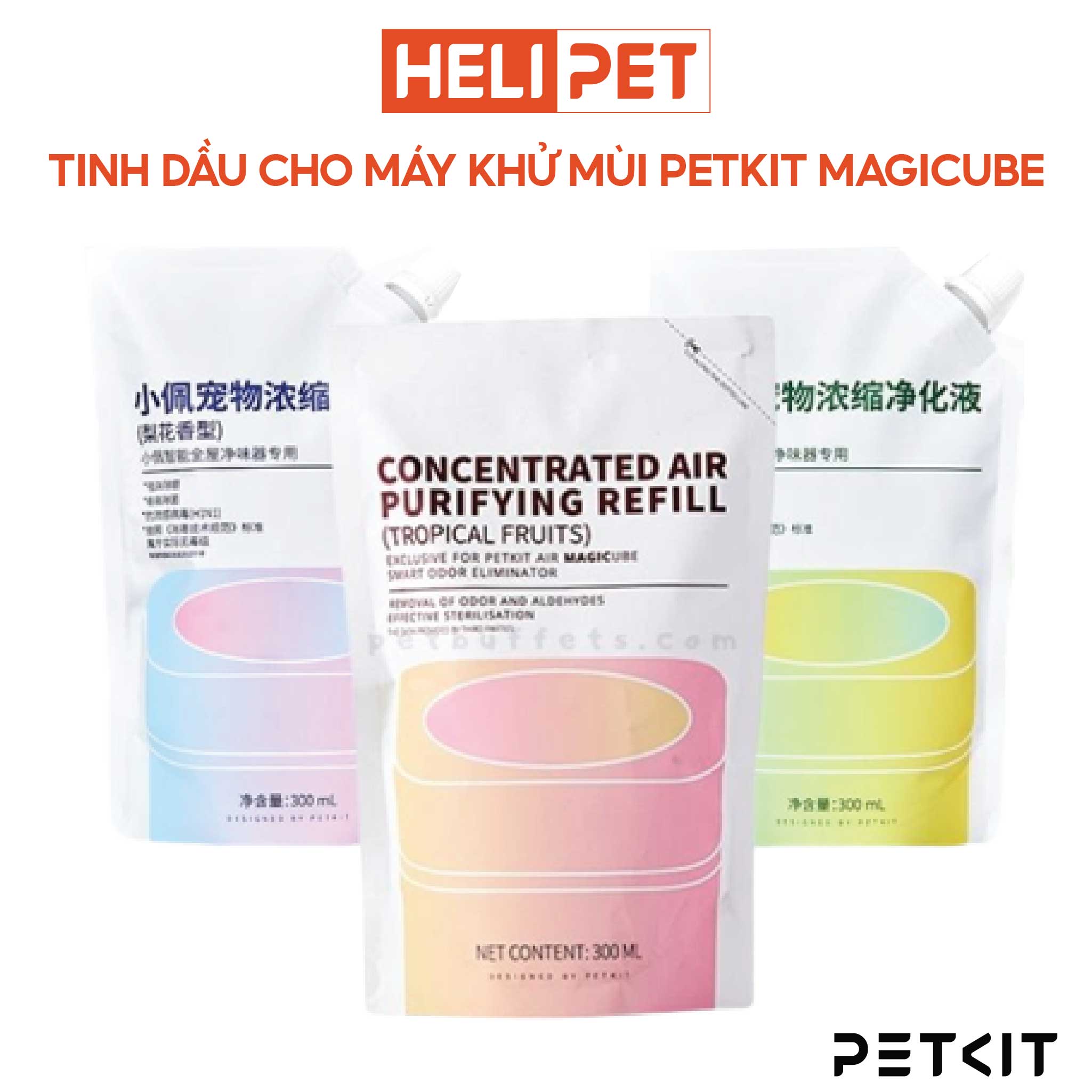 Tinh Dầu Máy Khử Mùi PETKIT Air Magicube Liquid Refill 300ml dùng 1 tháng - HeLiPet