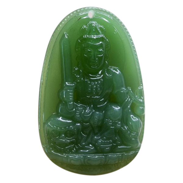 Mặt Dây Chuyền Văn Thù Bồ Tát Adventurine - Phật Bản Mệnh VIETGEMSTONES Cho Người Tuổi Mão