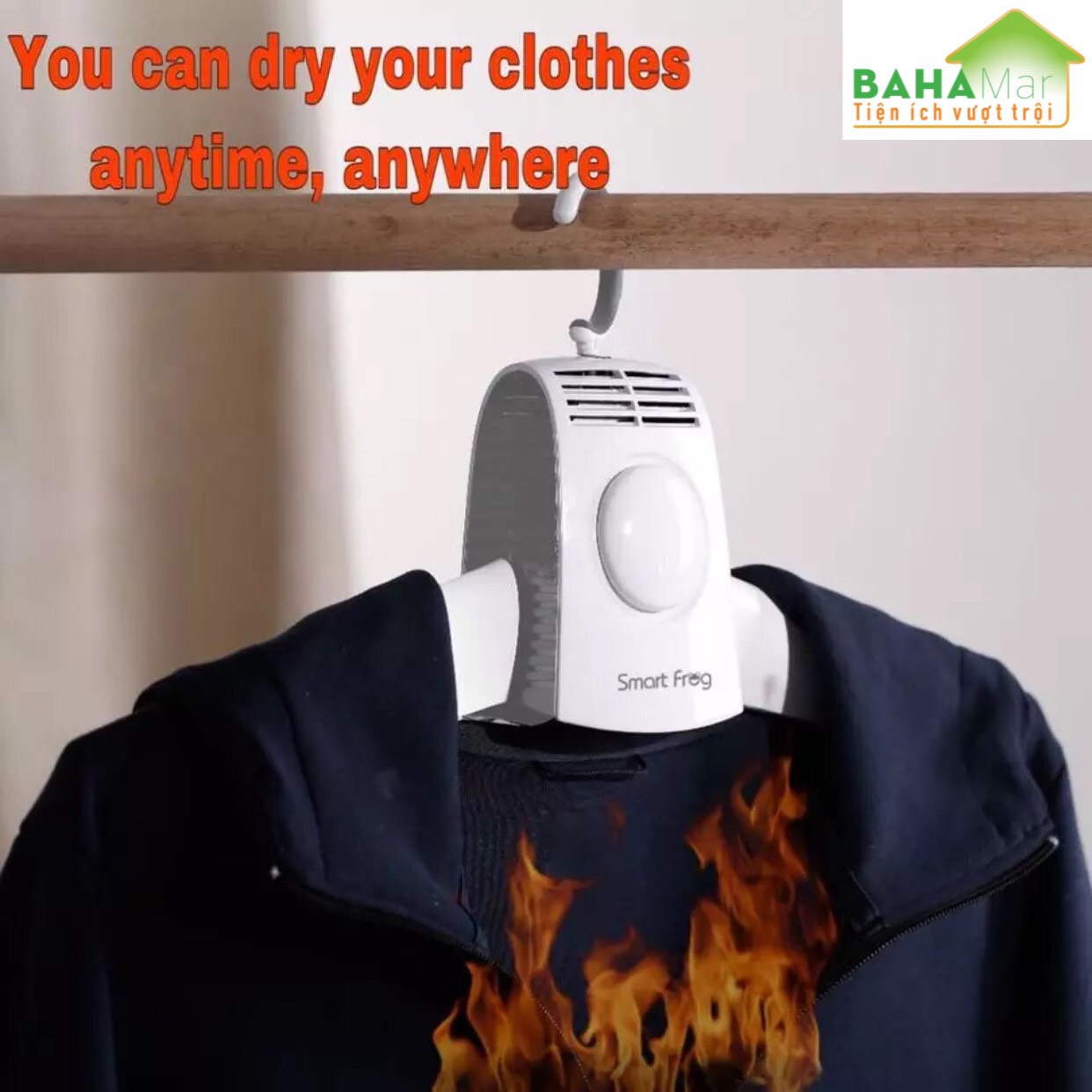 MÓC TREO DI ĐỘNG SẤY QUẦN ÁO, GIẦY CÓ THỂ GẤP GỌN - MÁY SẤY XÁCH TAY "BAHAMAR" tiện lợi mang theo đi du lich, đi công tác