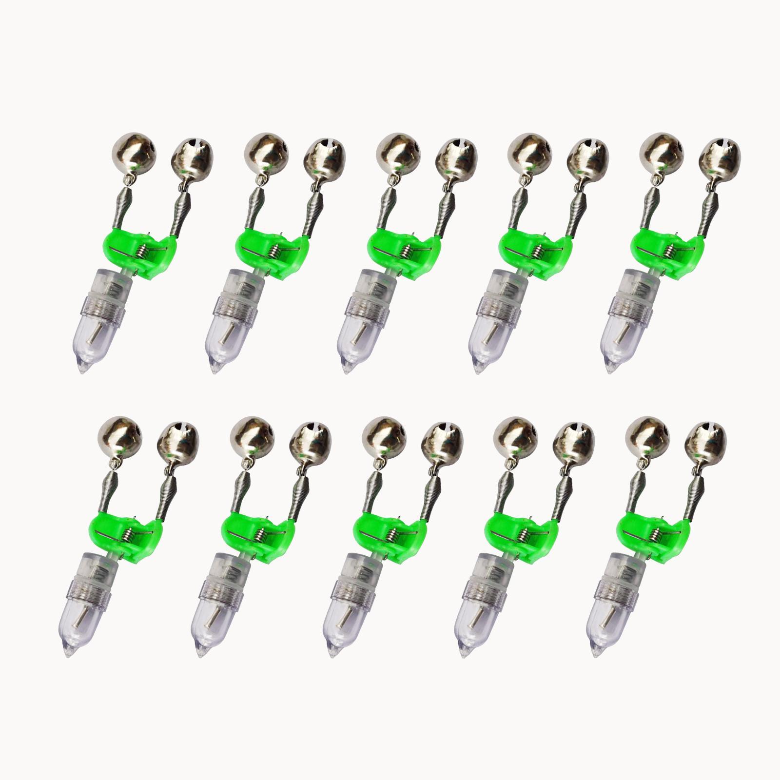 10Pcs Dual Bells  Bite Lure Alarm for Night Fishing Outdoor Surf Fishing