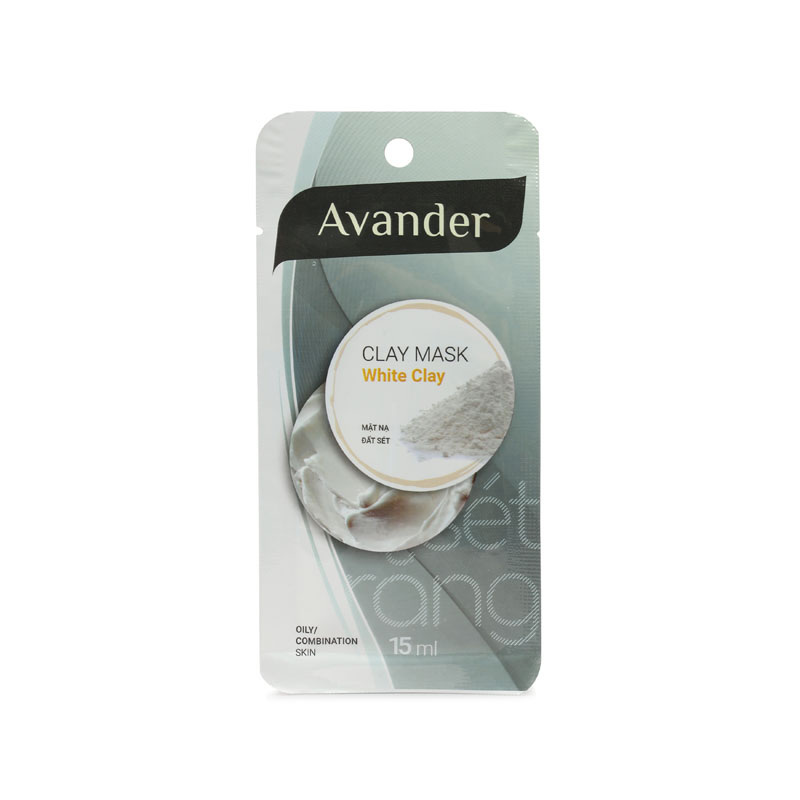 Set 5 gói Mặt nạ đất sét Trắng Avander 15ml