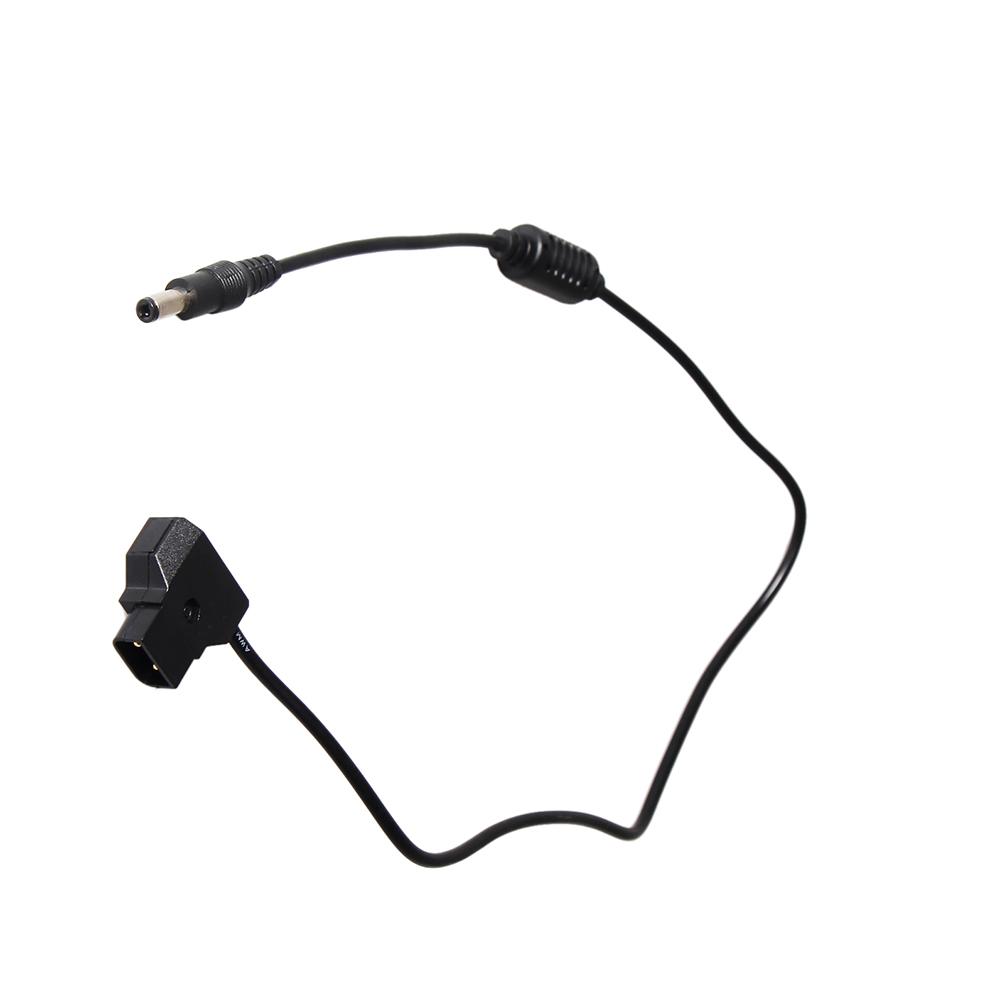 Coiled D-Tap 2Pin Male to DC 5.5*2.5mm Adapter Cable for V-Mount Anton Battery DSLR Rig Power Supply