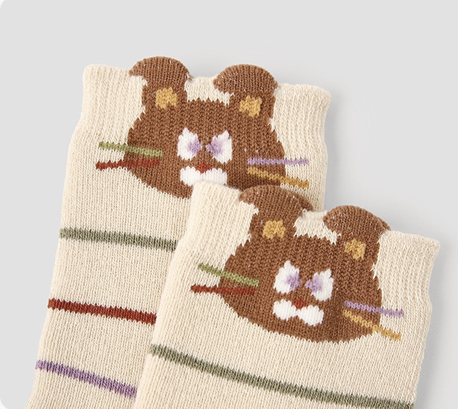 SET 5 ĐÔI TẤT VỚ 49 DỄ THƯƠNG CHỐNG TRƯỢT TỪ 1-12 TUỔI DÀNH CHO BÉ GÁI