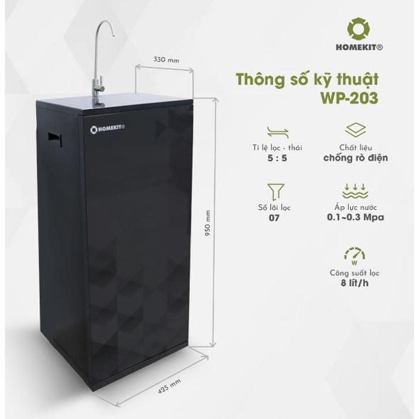 Máy lọc nước tinh khiết RO 7 lõi HOMEKIT WP-203 uống trực tiếp - lắp đặt tận nhà, bảo hành 12 tháng - Hàng chính hãng