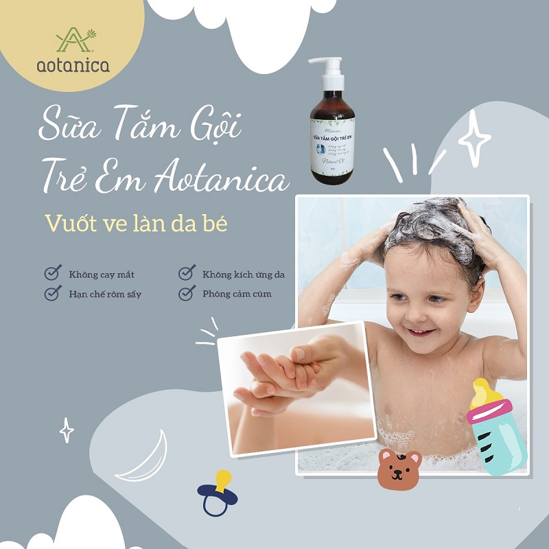 Sữa tắm gội trẻ em Aotanica (C/280ml)