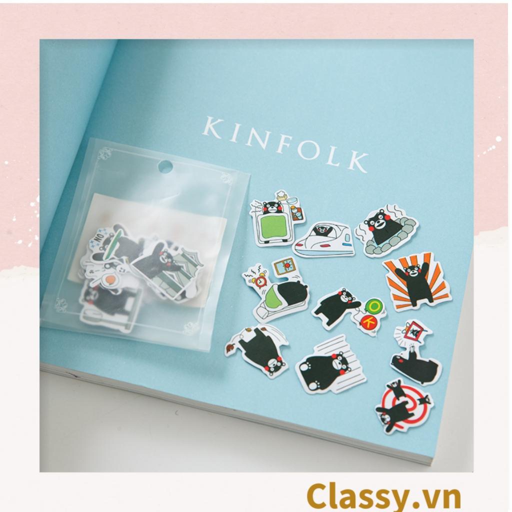 Sticker trang trí mix ngẫu nhiên, dán laptop, điện thoại, sổ, bình nước nhiều họa tiết hoạt hình Classy PK1559
