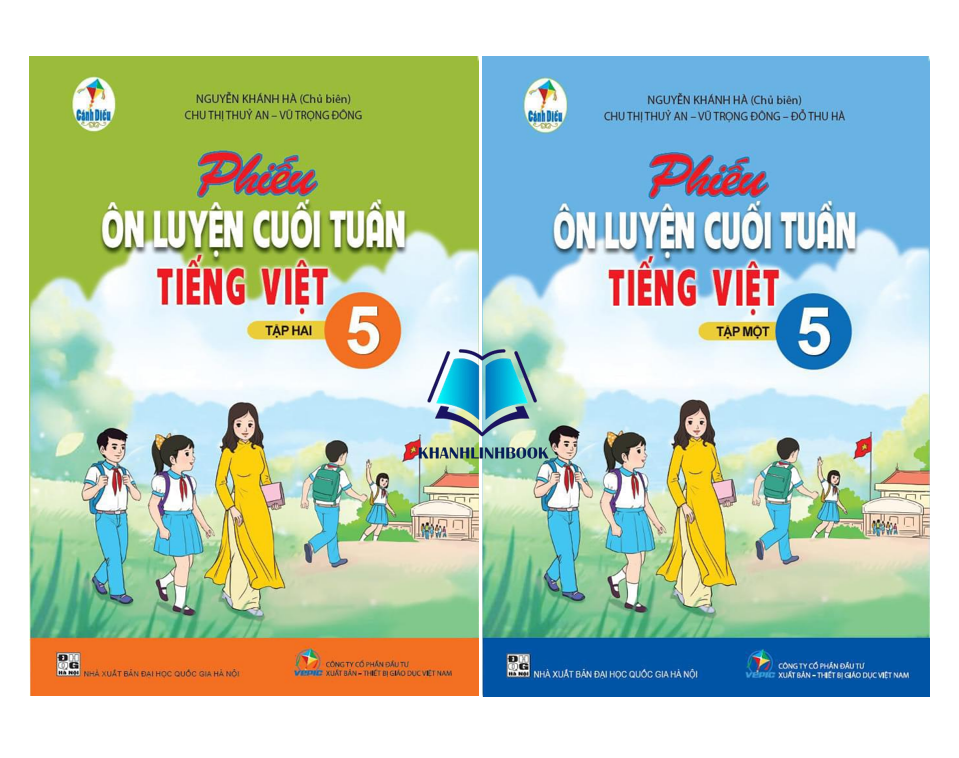 Sách - Combo Phiếu ôn luyện cuối tuần Tiếng Việt 5 - tập 1 + 2 (cánh diều)