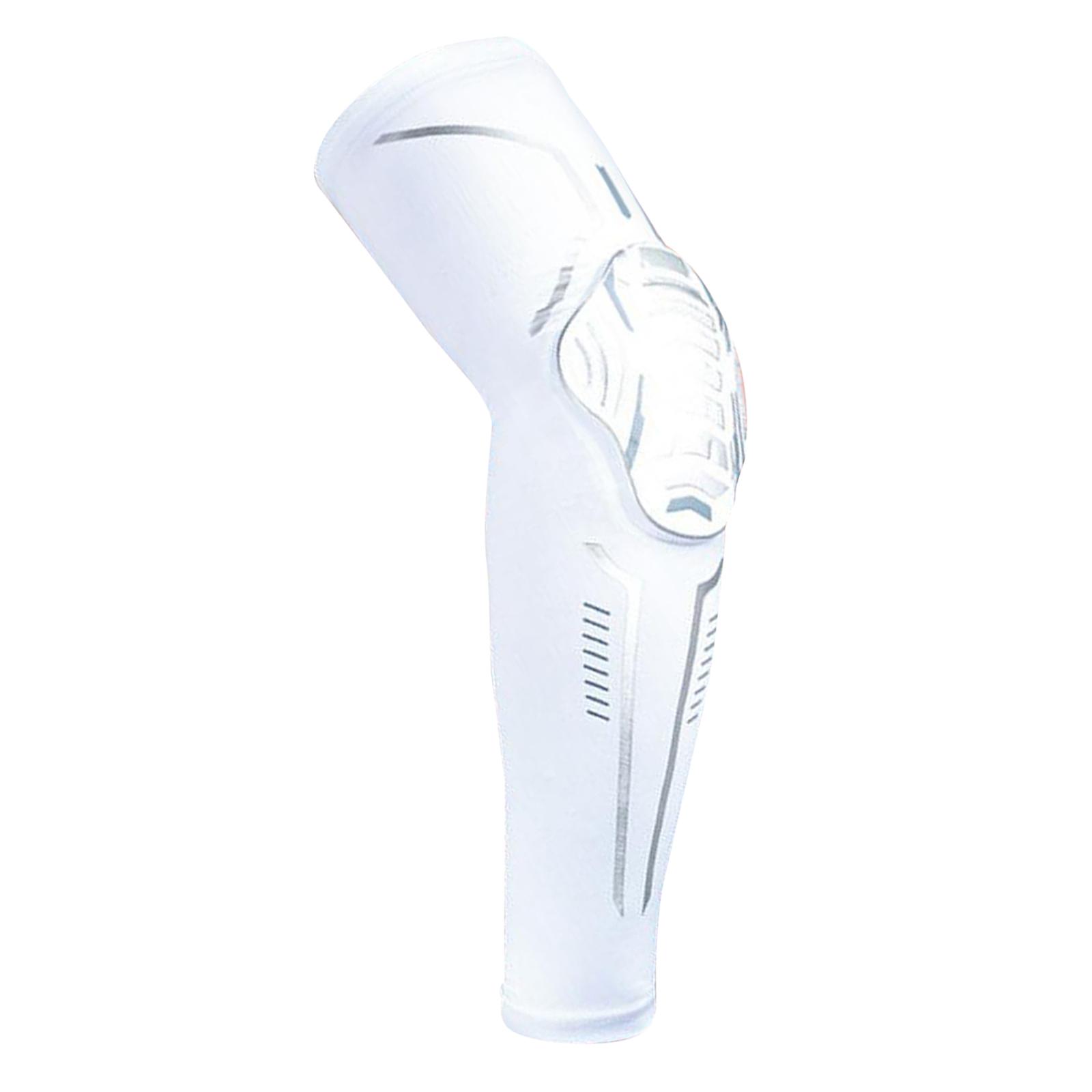 2xSkating Cycling Bike Adult Safety Guards Elbow Knee Pads Basketball Elbow White L