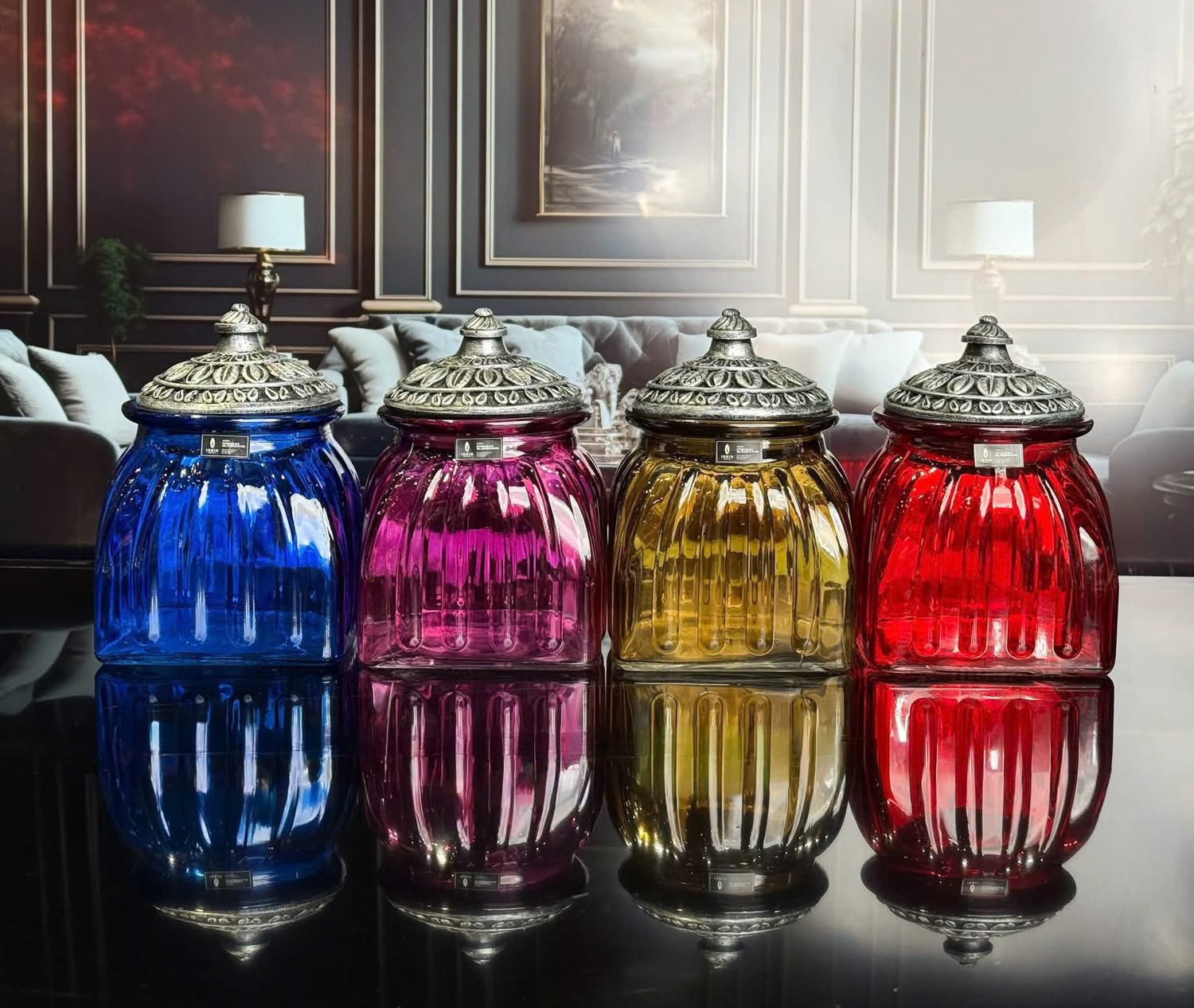 Set 4 hũ đựng mứt - bánh kẹo IRRIS J-01 hàng chính hãng