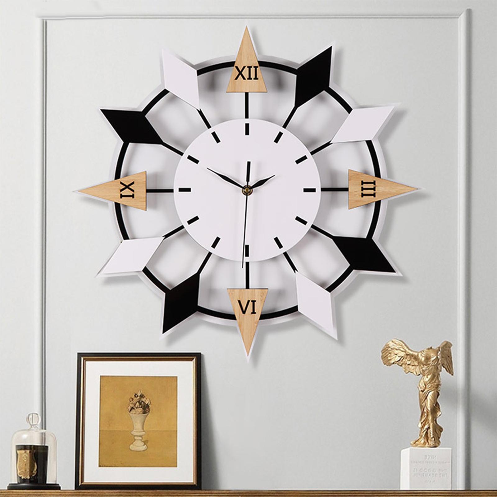 Modern Wall Clock Wall Watch Decorative Clock Silent for Living Room Kitchen