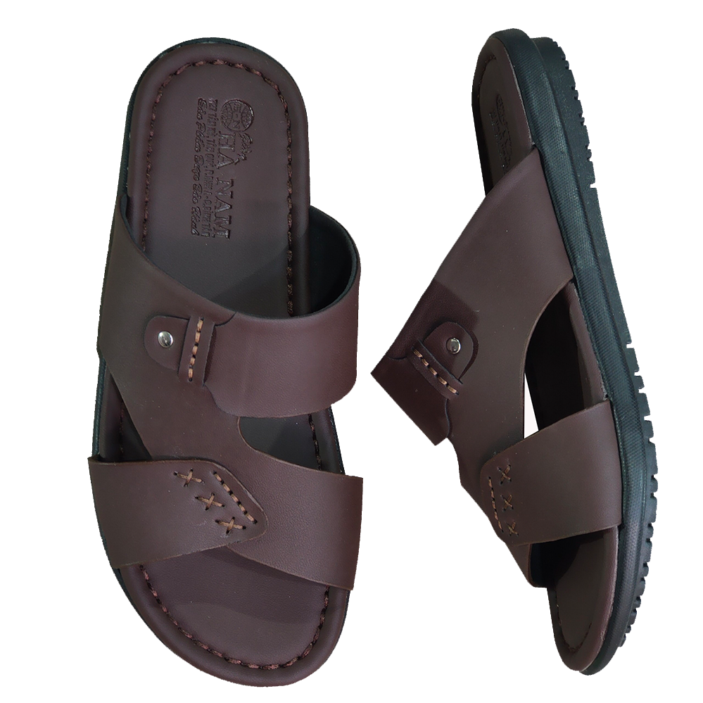 Dép Nam Quai Ngang HÀ NAM Da Bò Thật Cao Cấp DNA2217