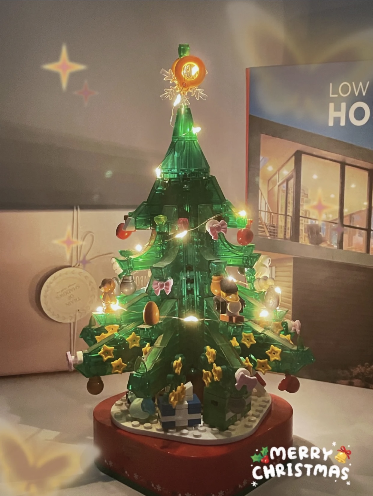 Đồ Chơi Lắp Ráp Mô Hình Hộp Nhạc Cây Thông Noel Xanh - PCS STORE