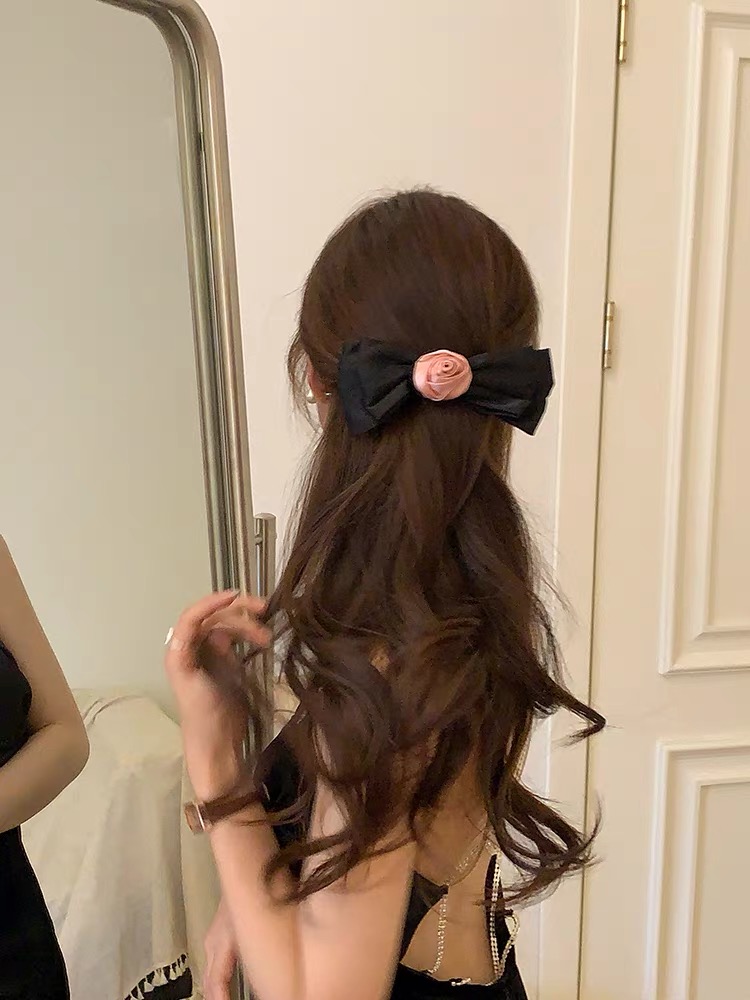 Kẹp tóc nơ hoa hồng nhiều mẫu