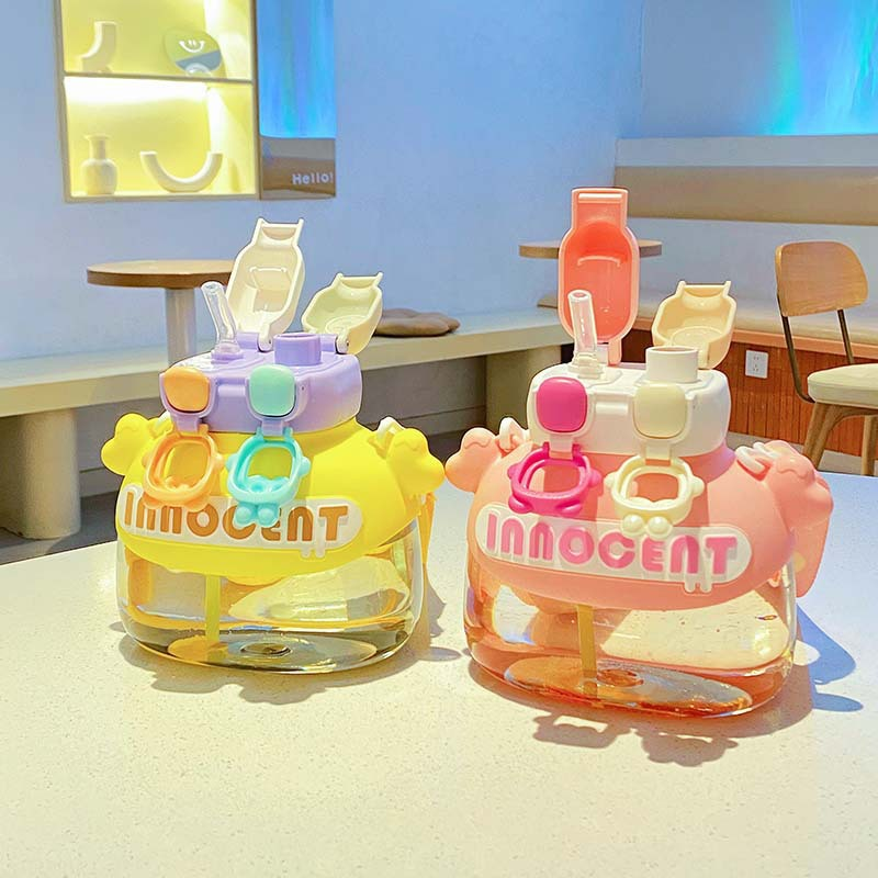 BÌNH NƯỚC ĐÔI 2 VÒI BẰNG NHỰA VỚI DUNG TÍCH 1200ML SIÊU CHẤT LƯỢNG-HT