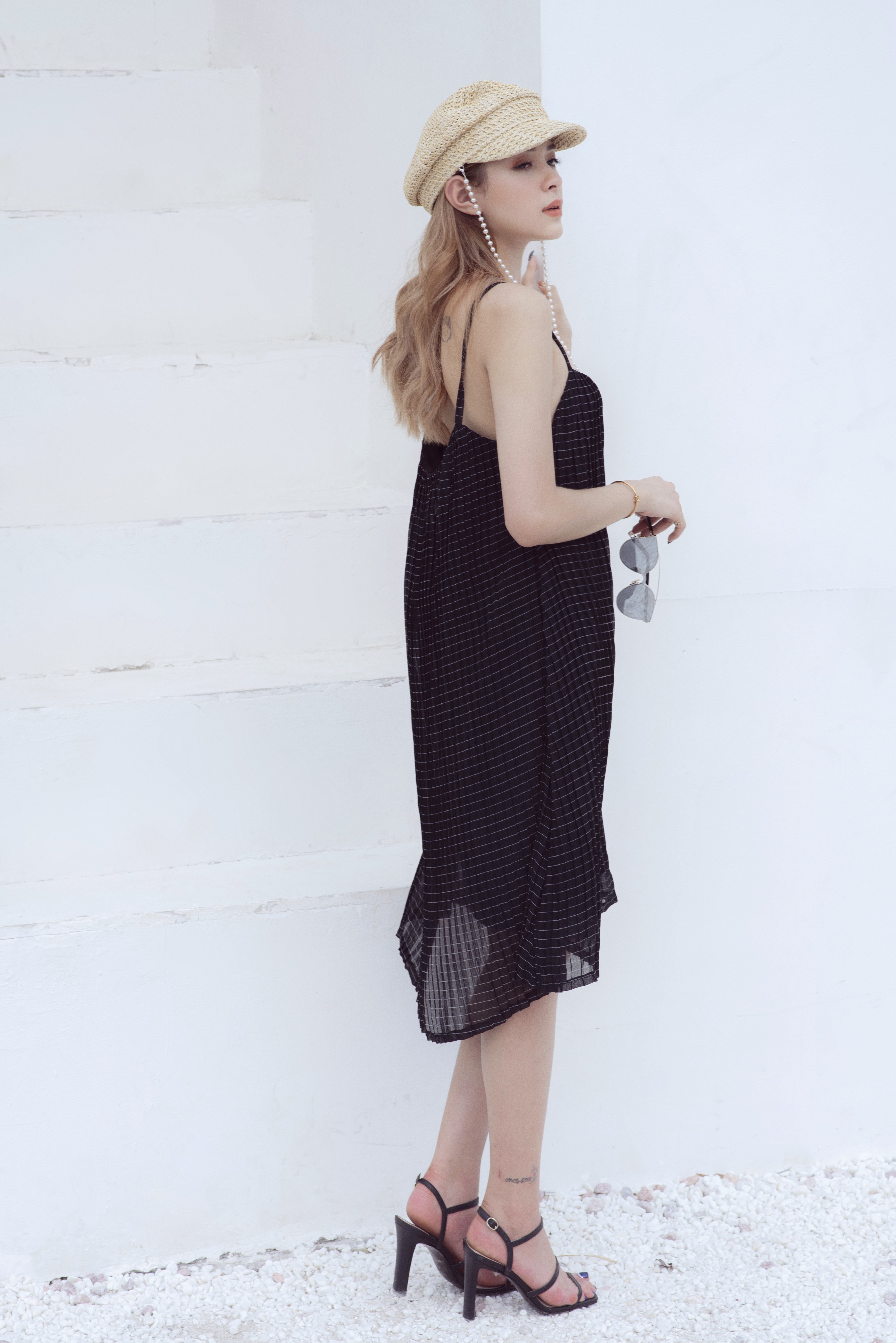 Đầm 2 dây dập li