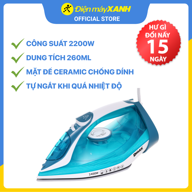 Bàn ủi hơi nước Dmax HJ-8062 - Hàng chính hãng