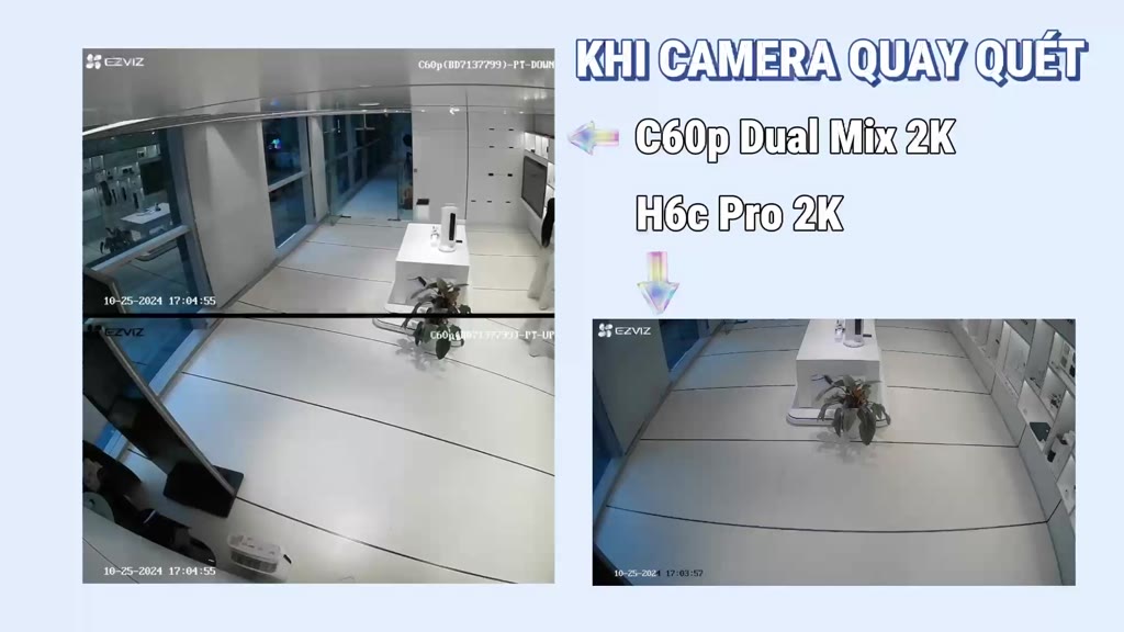 Camera WIFI EZVIZ C60P Dual Mix 2 Mắt Kép Góc Nhìn Siêu Rộng Xoay 360 Độ Đàm Thoại 2 Chiều Theo Dõi Chuyển Động - hàng chính hãng