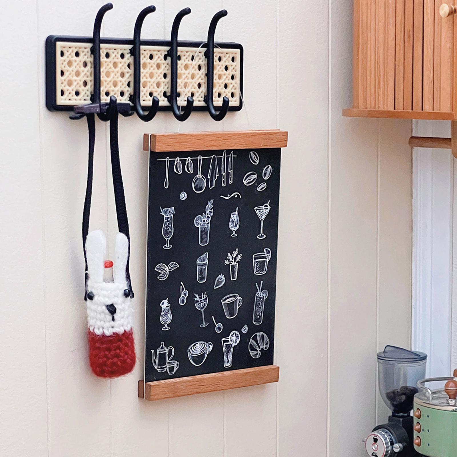 Dollhouse Coat Rack Coat Hanger Model Ornaments Black