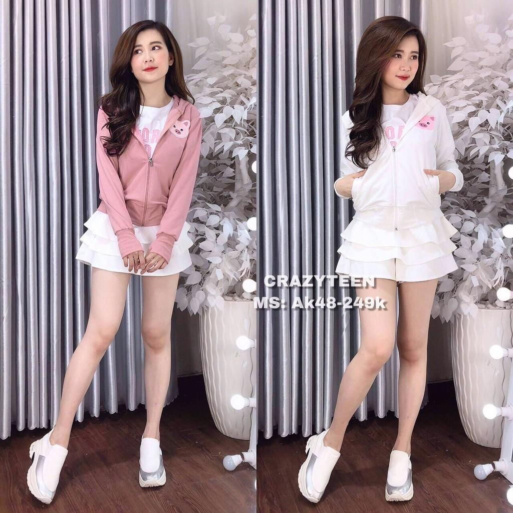 Áo khoác nữ Áo khoát nữ thun da cá chống nắng tản nhiệt Heo con ngộ nghĩnh phong cách-A146
