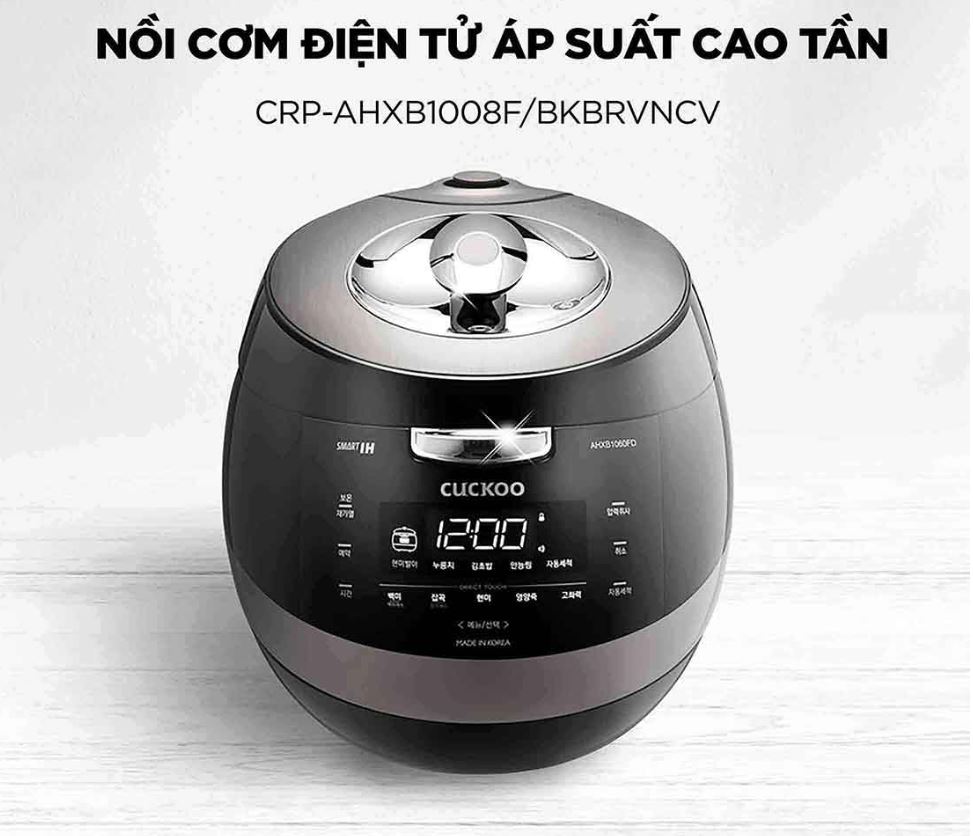 Nồi cơm áp suất điện tử cao tần Cuckoo 1.8 lít CRP-AHXB1008F/BKBRVNCV - Hàng chính hãng