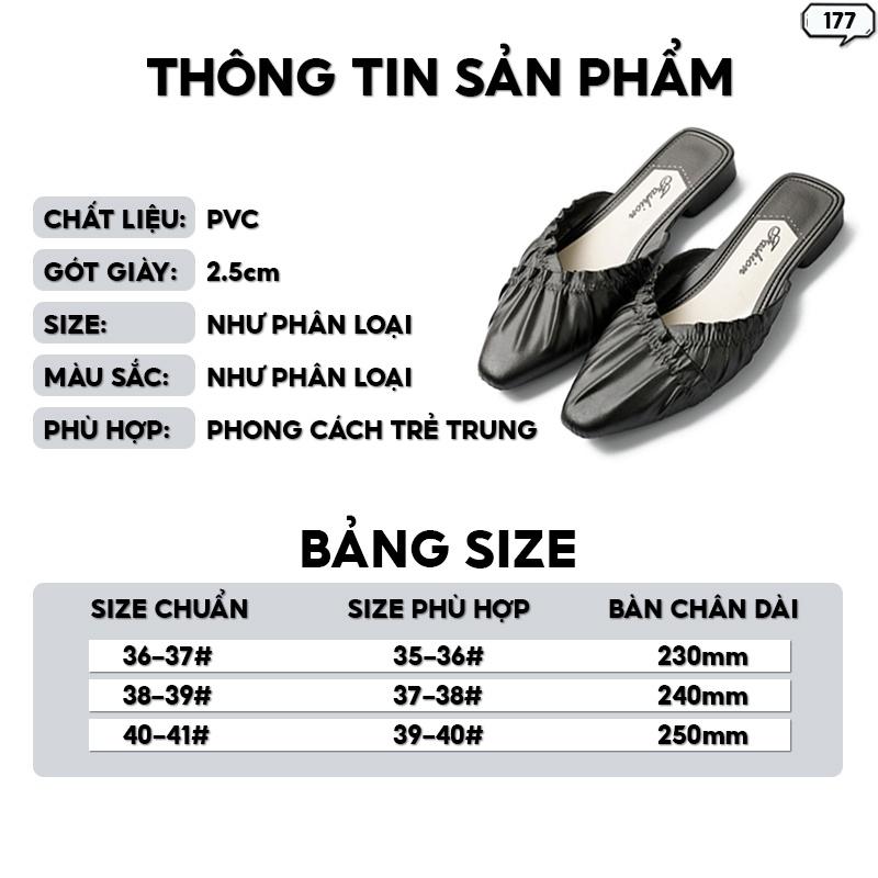 Dép Sục Nữ Bít Mũi Có Bèo Nhún Đế 5cm Đi Êm Chân Co Giãn Ôm Theo Form Chân Nhìu Màu 177