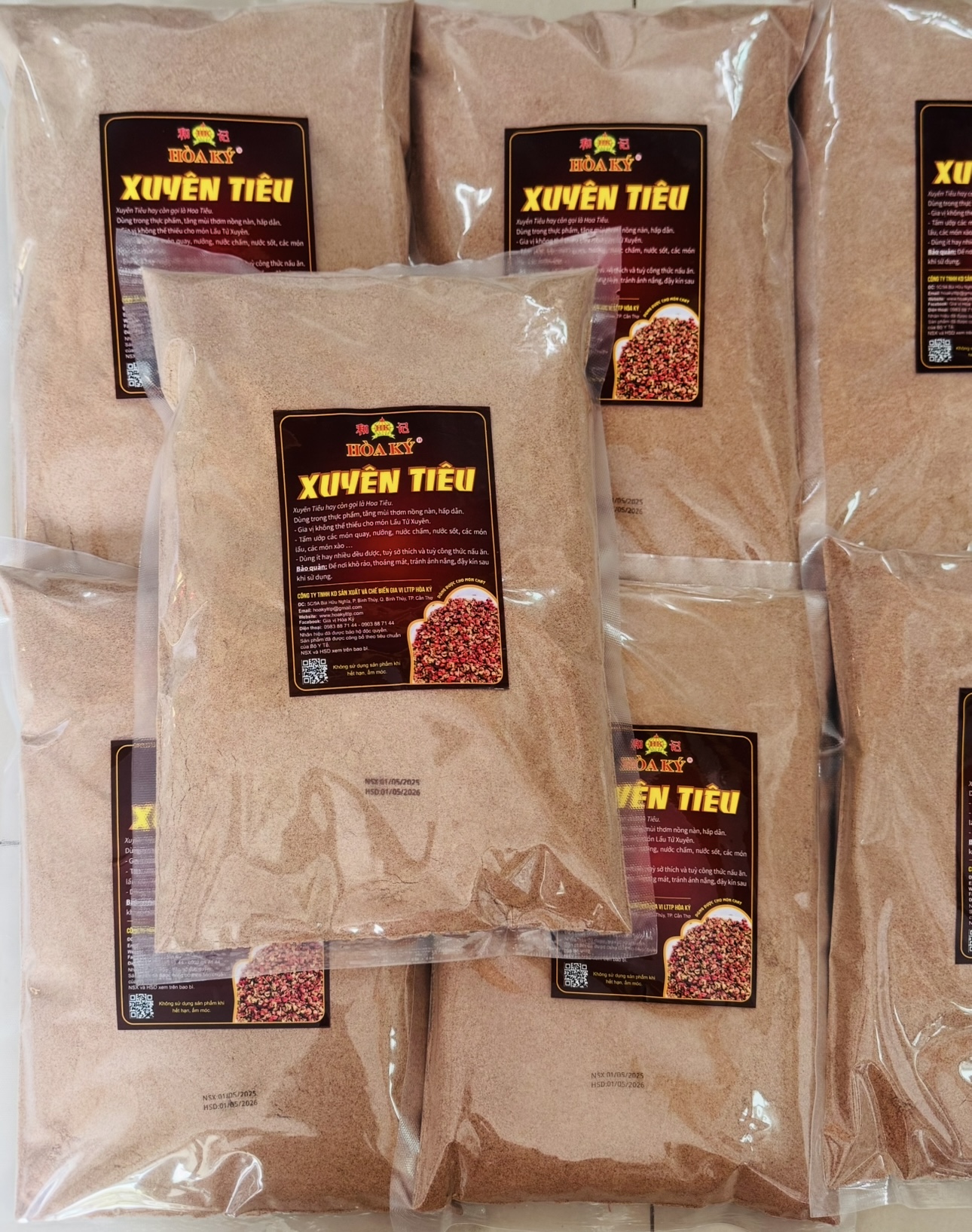 Xuyên tiêu bột 400gr Hoà Ký nguyên chất