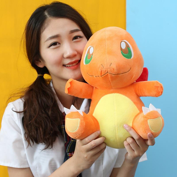 Gấu bông pokemon charmander - Khủng long lửa ngồi (25 cm) gb71 (Màu Cam)