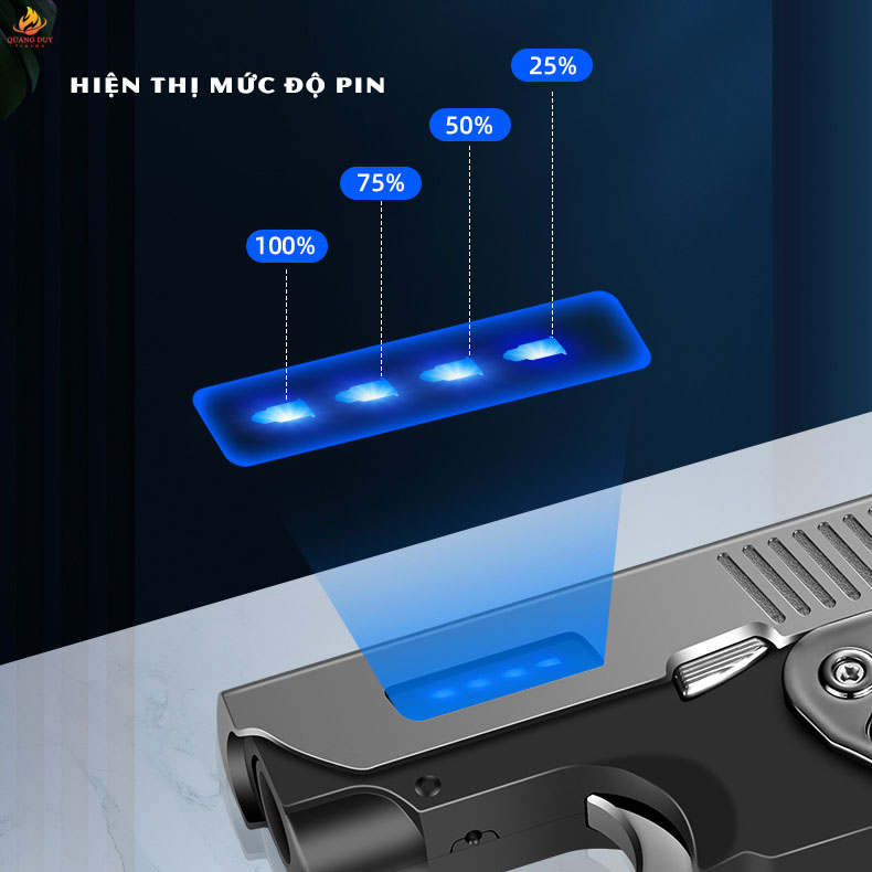 Hột quẹt khò điện plasma 2 chế độ lửa gấp gọn độc lạ