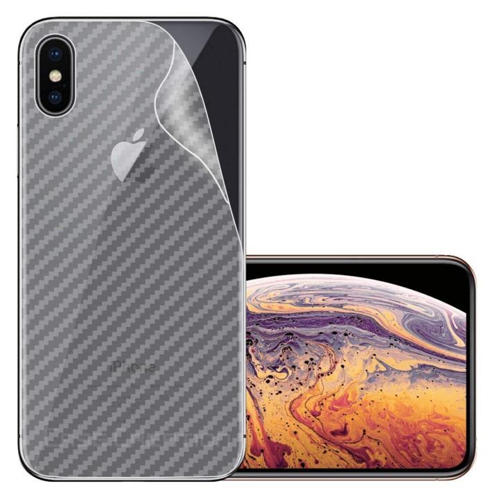 Miếng dán lưng chống trầy cho iPhone Xs Max vân Carbon