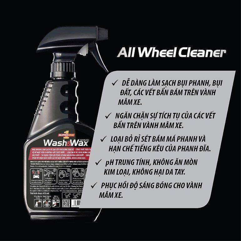 Dung Dịch Làm Sạch Bảo Dưỡng Mâm Vành Ô Tô Super One All Wheel Cleaner - Exterior