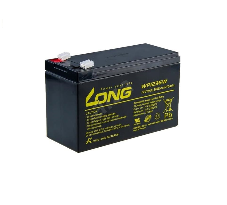 Bình Ắc Quy Khô LONG 12V-9AH WP1236W dùng cho ups, lưu điện cửa cuốn, lưu điện máy tính, loa kéo