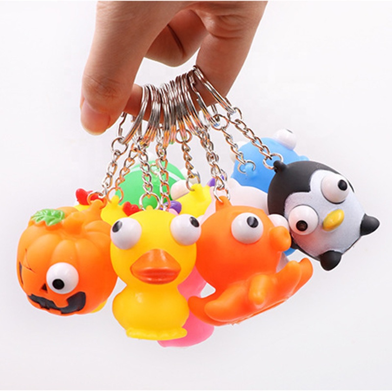 Móc khóa hình thú mắt lồi đáng yêu HT034 - Giao Ngẫu Nhiên