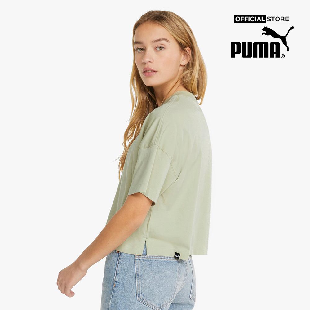 PUMA - Áo croptop nữ cổ tròn ngắn tay HER 847602