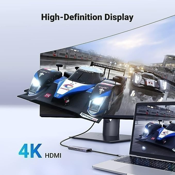 Hub Ugreen USB Type C 5-in-1 CM511 - Có cổng HDMI 4K, Hỗ trợ sạc PD - 15596 - Hàng chính hãng