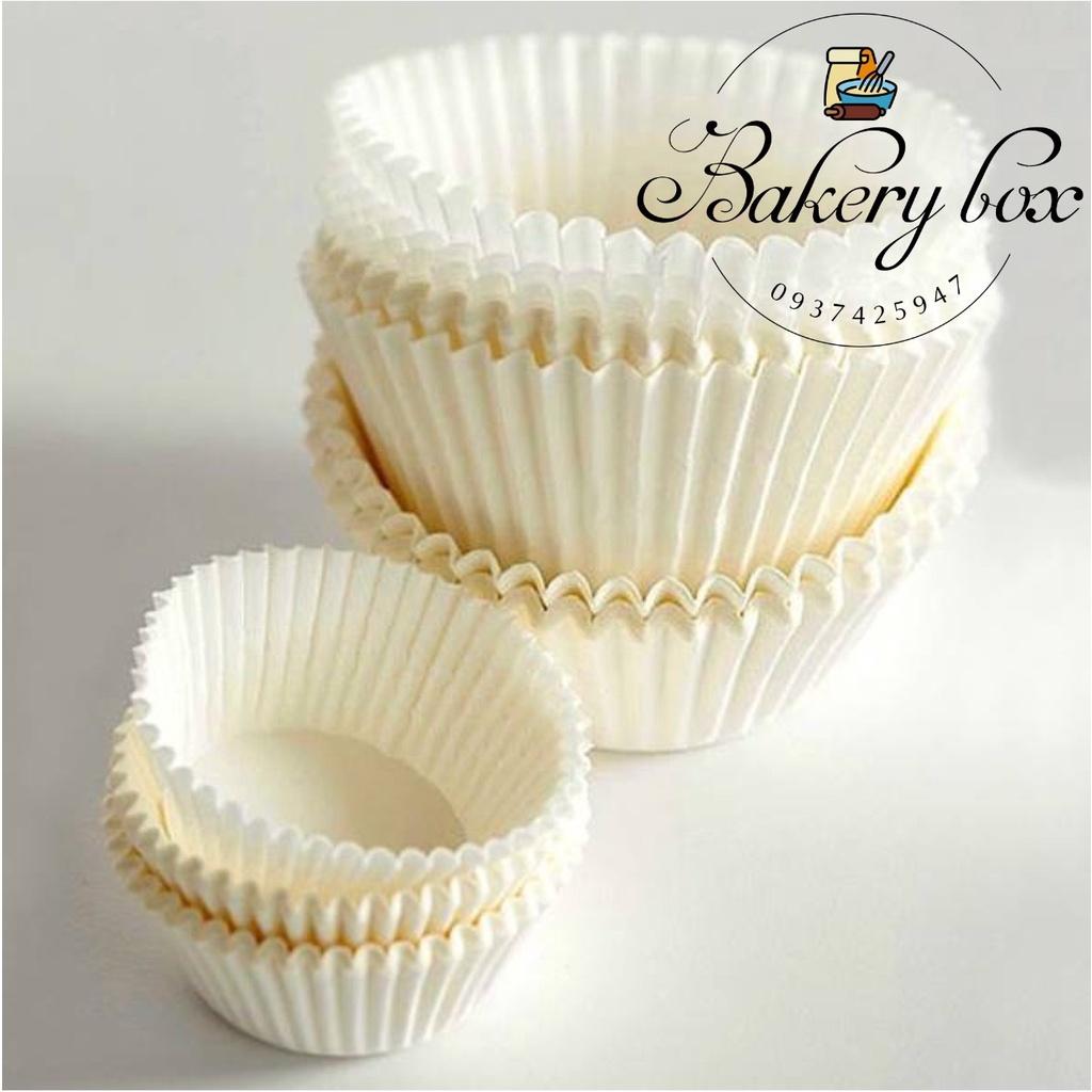 1 Cây Cup Giấy Mềm Trắng Nướng Bánh - Lót Bánh Bao Hấp