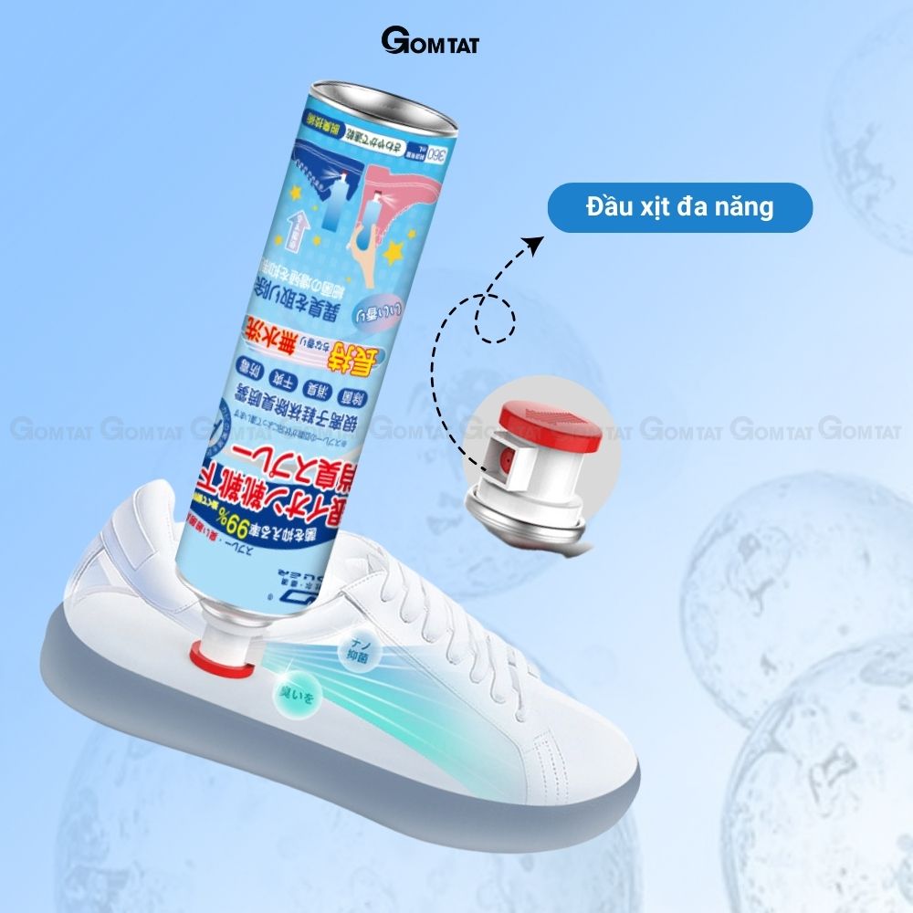 Xịt giày khử mùi chống hôi chân, xịt giày nano bạc diệt vi khuẩn hương chanh mát lạnh 260ml - DUER-XITGIAY