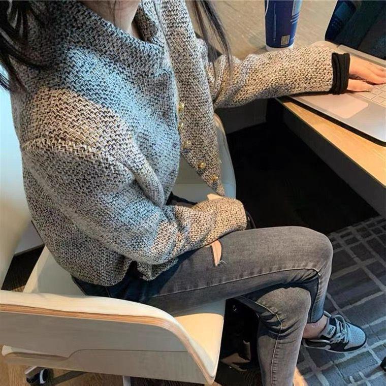 Áo khoác nữ chất dạ tiêu cổ trụ dáng ngắn