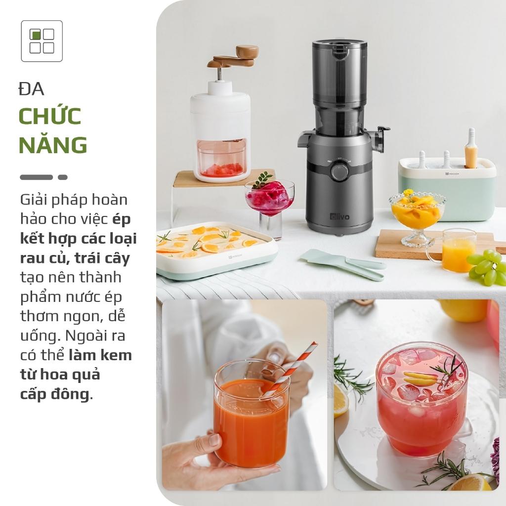 Máy Ép Chậm OLIVO SJ240, Máy Êm Ép Khỏe Dễ Dàng Vệ Sinh Tháo Lắp, Hàng Chính Hãng