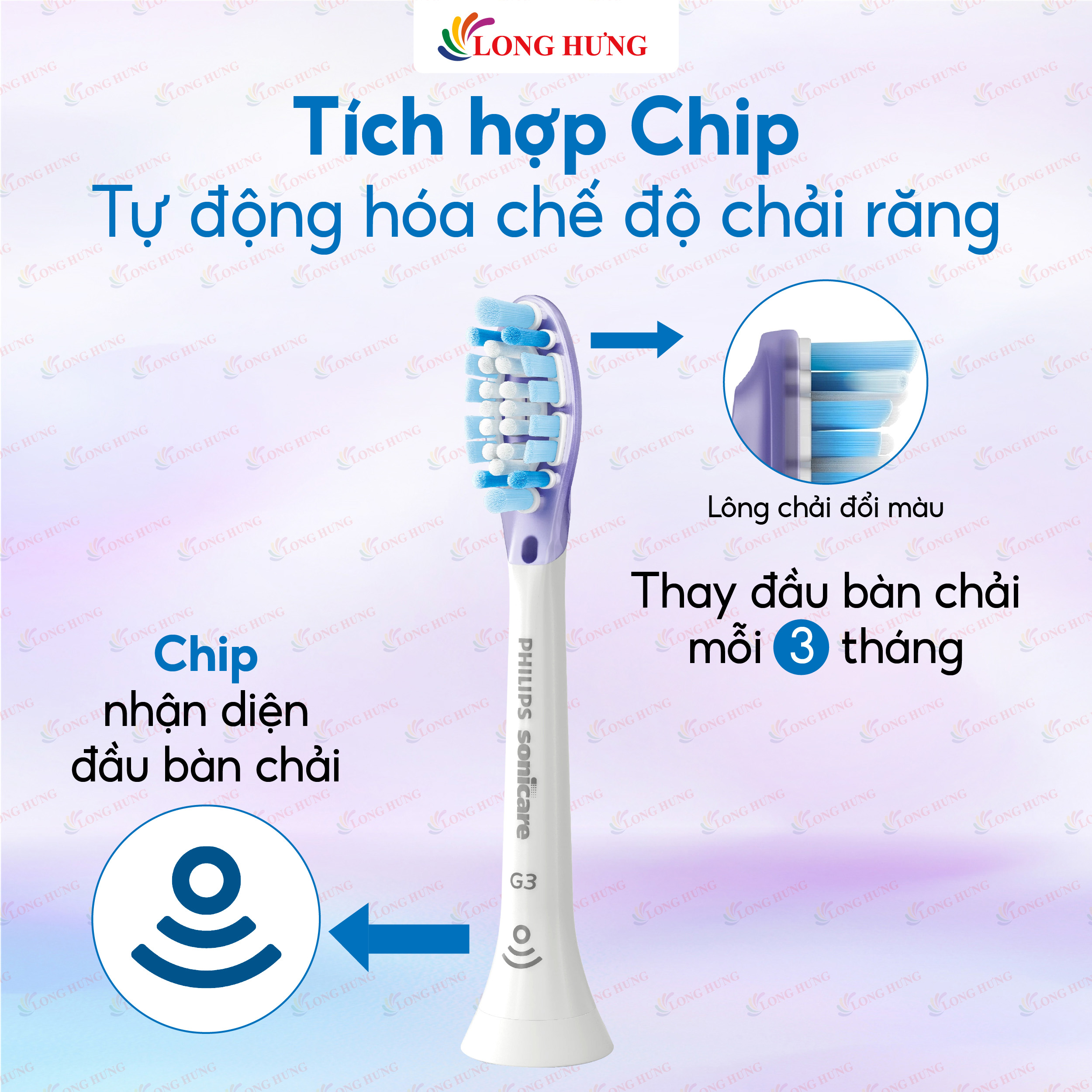 Đầu bàn chải điện Philips Sonicare G3 Premium Gum Care HX905 - Hàng chính hãng