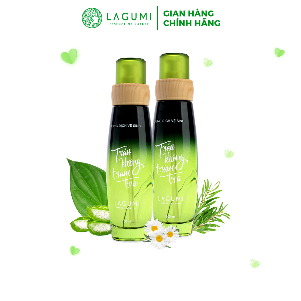 Set 2 chai Dung dịch vệ sinh phụ nữ Lagumi trầu không tràm trà 100ml