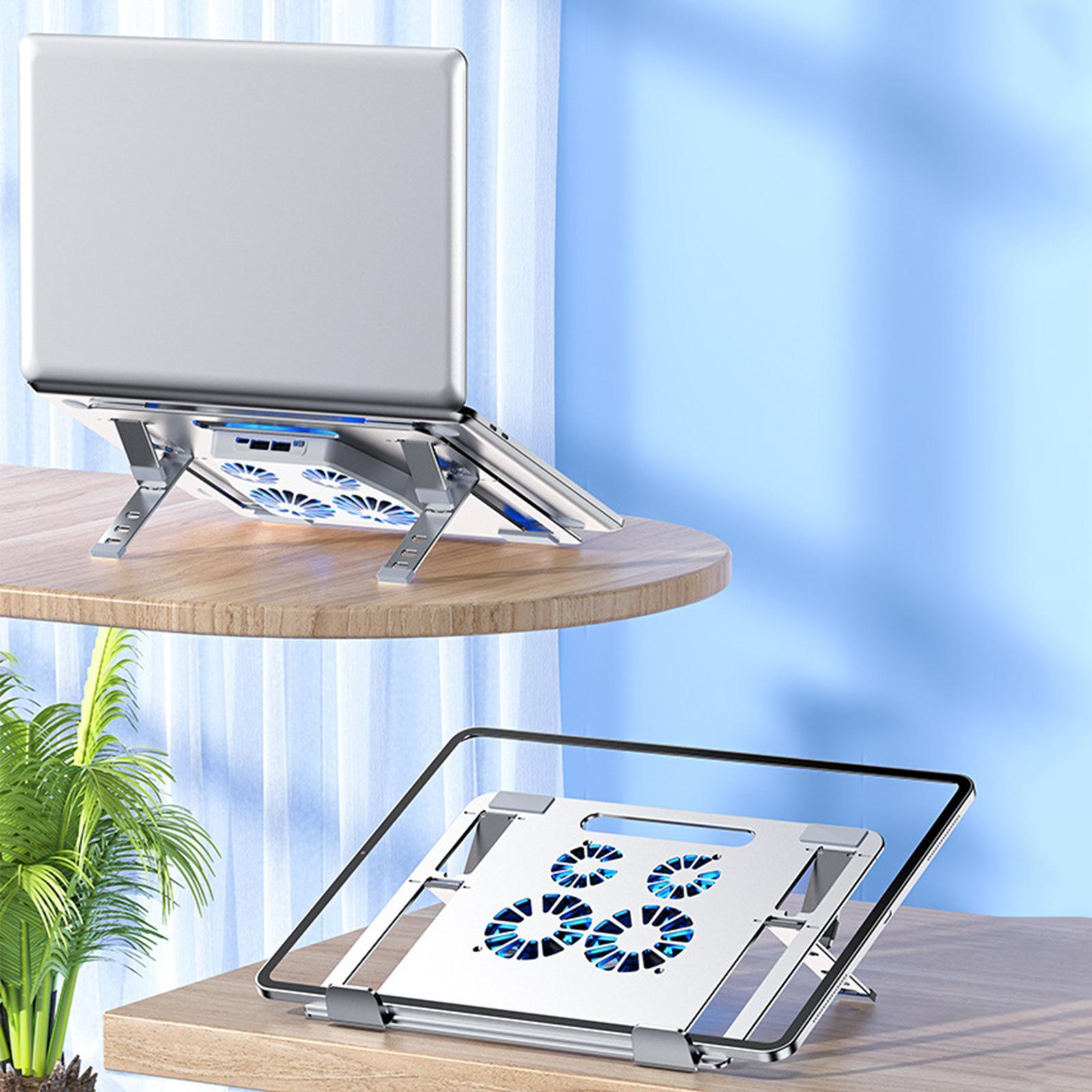 Laptop Stand with Cooling Fan Notebook Riser Aluminum Alloy for Notebook