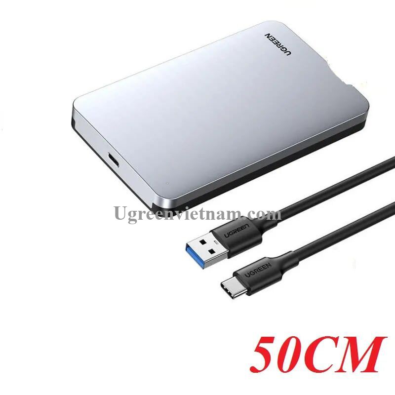 Hộp đựng ổ cứng 2.5 inch SSD HDD, chuẩn SATA hỗ trợ ổ cứng lên đến 6TB UGREEN US221 70498 - Hàng chính hãng