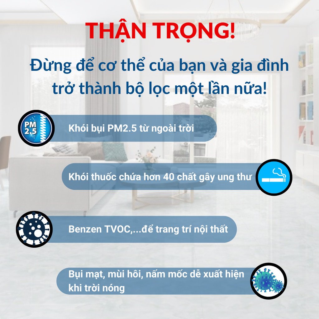 Máy Lọc Không Khí UTECH AIR1102 Máy Lọc Không Khí Ion Âm, Lọc Bụi Mịn PM2.5